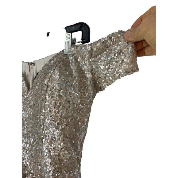Women’s Windsor Off Shoulder Sequin Mini Dress Size 7/8 5313 Special Event - Picture 4 of 10